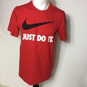 Nike Just do It Shirt Medium Red Swoosh Logo